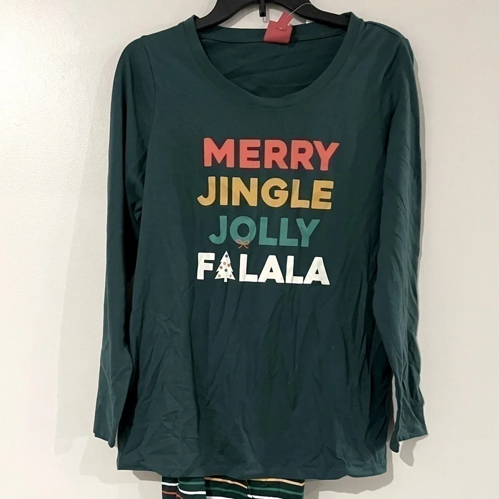 Family Pajamas Matching Womens Merry Jingle Mix It Family Pajama Set XL